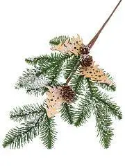 Декоративная ветка Зимний лес, 58 см, фото №1