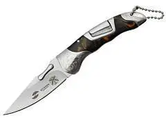 Нож складной Stinger, 165 мм, рукоять сталь/дерево (коричневый), фото №1