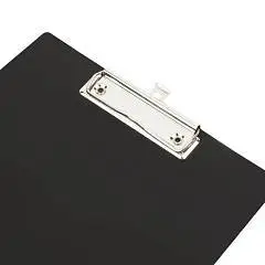 Планшет с зажимом СТАММ А4, 1000 мкм, пластик, черный, фото №1