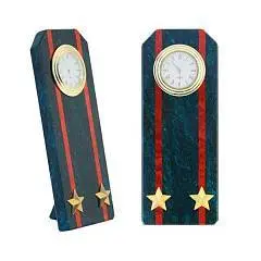 Часы камень "Погон подполковник" змеевик, фото №1