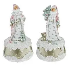 Фигурка декоративная с музыкой "Дед Мороз", L10 W10 H18 см, фото №1