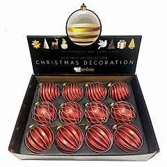 Елочный шар,  , 8 см, стекло, ассорти, фото №1