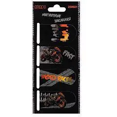 Закладка магнитная "Moto drive"  4шт 25*55мм, фото №1