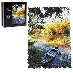 Пазл фигурный Лодка на осенней реке 110 дет 28,8*20,2см, фото №1