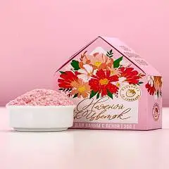 Соль д/в с сухой пеной «Нежной, как цветок» клубника со сливками, фото №1