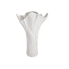 Ваза д/цветов Факел 34см декоративная фарфор белая/матовая, фото №1
