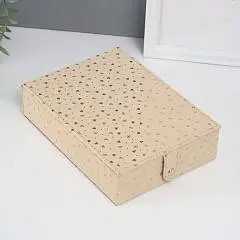 Шкатулка д/украшений «Сердечки» с зеркал иск/кож 15?21.5?5.5см, фото №1