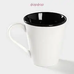 Кружка «Формула кофе» 340мл белый/чёрный фарфор, фото №1