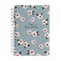 Тетрадь 120л КЛЕТКА "Pretty" голубой, спираль тв.обл, фото №1