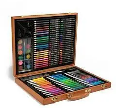 Набор для рисования в деревянном пенале, фото №1