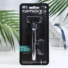 Станок муж TopTech Razor 3, +2 касс, 3 лезвия, фото №1