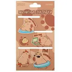 Закладка магнитная "Капибара" 4шт 25*55мм, фото №1