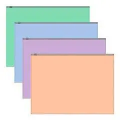 Zip-пакет пластиковый EK Matt Pastel Bloom, A4, ассорти, фото №1