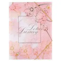 Папка на резинке А4 "Цветок лотоса" волокнистая фактура, фото №1