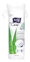 Ватные диски Bella cotton care с экстрактом алоэ по 70шт, фото №1