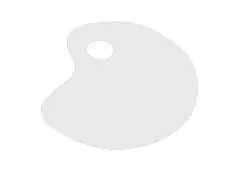 Палитра Гамма, плоская, овальная, белая, пластик, фото №1