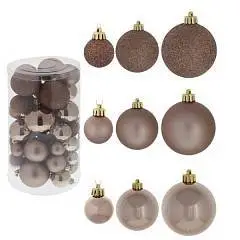 Набор шаров  "Молочный шоколад",  40 шт, D3/4/5/6 см, фото №1