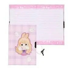 Книжка записная А5 "Зайка" на замке тв обл, фото №1