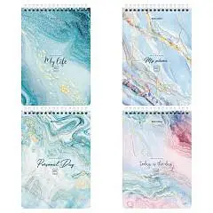 Блокнот А5 60л "Мрамор" гребень, фото №1