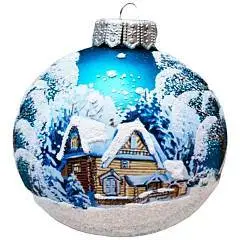 Шар "Домик в лесу", 100 мм., в подарочной упаковке, фото №1