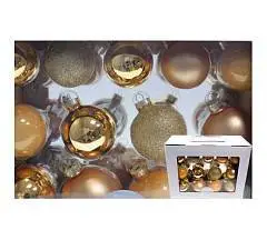 Набор шаров елочных 26 шт стекло ассорти, фото №1