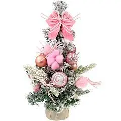 Елка декоративная "Зимняя красавица", 40см, розовая, фото №1