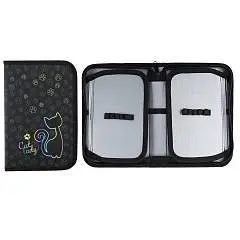 Пенал SoftТouch 1 отд 20*13*4 2см откидные планки Cat Lady, фото №1