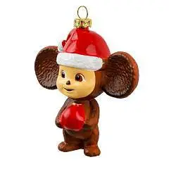 Елочное украшение "Чебурашка с шариком ", 10*9 см пластик, фото №1