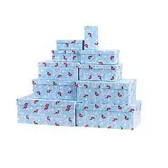 Коробка подарочная "Снегири" 21*14*9 см 10-6, фото №1