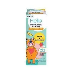 Зубная паста дет EXXE Банан и клубника, 2-6 50 г, фото №1