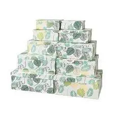 Коробка подарочная "Зеленые листья" 29 х 22 х 12,5 см 10-6, фото №1