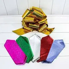 Бант-шар 10 см голография (микс), фото №1