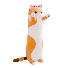 Игрушка мягкая Кот сосиска беж 90 см, фото №1