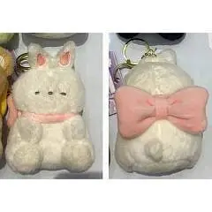 Брелок мягкий Зайка 11см белый КОКОС, фото №1