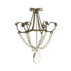 Украшение стекло "Подвеска люстра", L7,5 W7,5 H15,5 см, 4в., фото №1