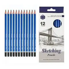Набор чернографитных карандашей SKETCHING, 12шт, фото №1