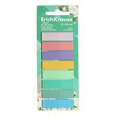 Клейкие закладки пластиковые EK Pastel Bloom, 12х45 мм, 160л, 8цв, фото №1
