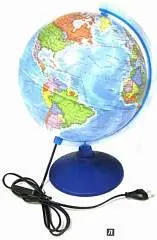 Глобус Земли д-р 250 политический с подсветкой, фото №1