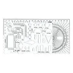 Линейка офицерская СТАММ, курсантская, гибкая, бесцветная, фото №1