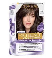 Краска д/в L`Oreal Paris Excellence 4.11 Ультрапепел Каштановый, фото №1