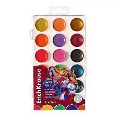 Акварель 18цв УФ Erich Krause Neon+Pastel+Pear Safari, фото №1
