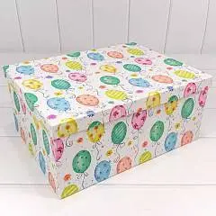 Коробка подарочная "Шарики" прямоуг 28*21*12,3см 10-7, фото №1