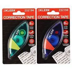 Корректирующая лента KLERK 5 мм, 8 м, зелен/синий корп, фото №1
