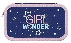 Пенал 2 секц. Schoolformat "GIRL WONDER" 190х105х35мм, фото №1