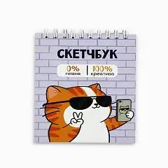 Скетчбук А6 «Котик» 80л, фото №1