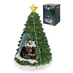 Светил.муз,НГ"Уютная ёлочка с сюрпризами" USB,бат(не в ком)13*13, фото №1