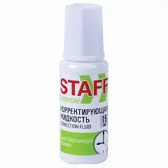 Корректирующая жидкость STAFF "Everyday" 15 мл, с кисточкой, фото №1