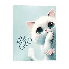 Папка на резинке А4 Пушистик 251394 мятный с рисунком, фото №1