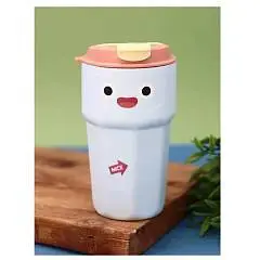 Термокружка «Funny face», yellow (450 мл), фото №1