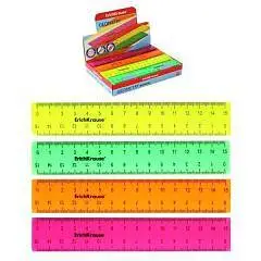 Линейка пластиковая 15см ErichKrause® Neon Solid, ассорти, фото №1